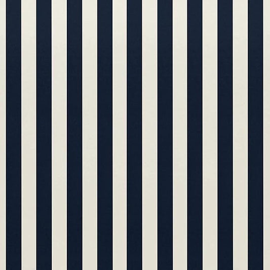 RSH DECOR: Square Throw Pillows Set of 4 | 17” x 17” | All-Weather Spun Fabric | Water and Fade-Resistant | Outdoor Accent Pillows for Patio Furniture | Navy Blue & White Stripe - Made in USA