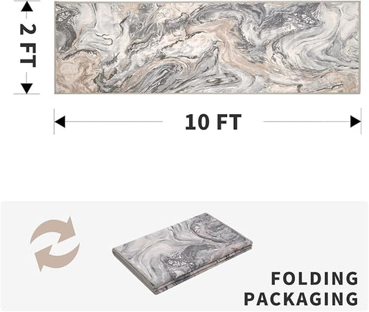 2x10 Runner Rug for Hallways Kitchen Modern Abstract Washable Rug Soft Non Slip Carpet for Laundry Entryway Bedroom Bathroom