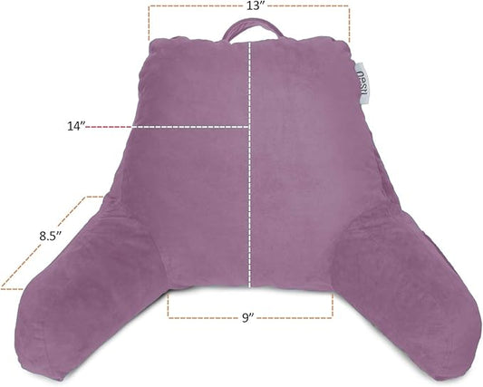 Nestl Reading Pillow for Kids & Teens with Shredded Memory Foam, Backrest Pillows for Reading, Watching, and Gaming, Use on The Couch, Bed, or Floor, Adjustable Support, Washable Cover Lavender Dream