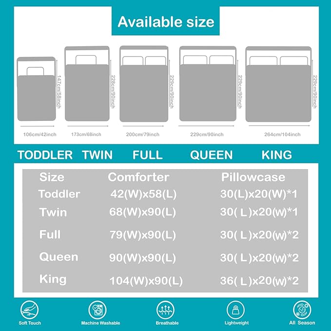 Erosebridal Boys Cartoon Animal Queen Bedding Sets for Kids Toddler Kawaii Cow Comforter Set, Highland Cattle Bull Down Comforter Western Cowboy Bedding Comforter Sets, Green Eucalyptus Duvet Insert