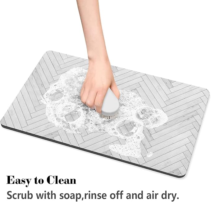 Dog Food Mats for Floors Absorbent, Pet Cat Food Mat - Quick Dry Dog Bowl Mats for Food and Water, Eco-Friendly Boho Pet Supplies 12" x 20"