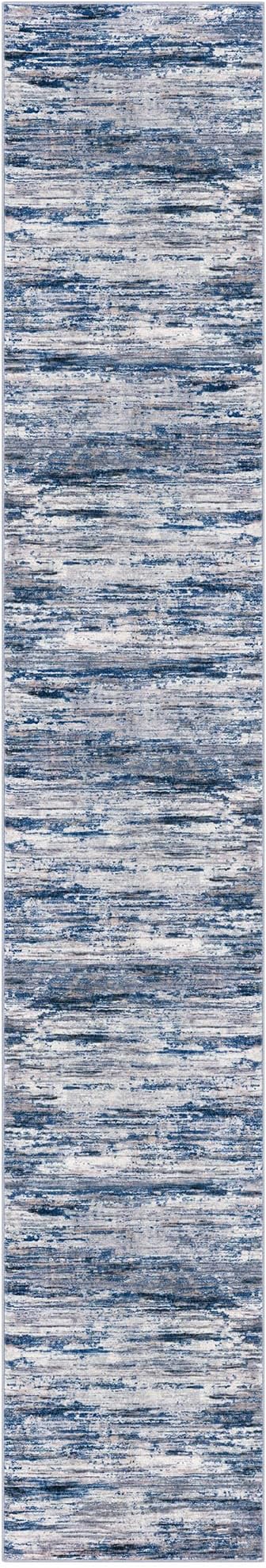 2x12 Modern Abstract Runner Rug for Hallways, Navy Blue Gray Neutral Multi Super Soft Hallway Decor Kitchen Rugs with Non-Slip, Non-Shedding Washable Rug for Entryway Bedroom Indoor