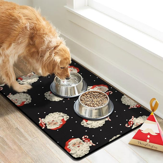 Dog Cat Food Mats for Floors, Absorbent Dog Bowl Mats for Food and Water, Quick Dry Pet Food Mat Non-Slip Pet Supplies