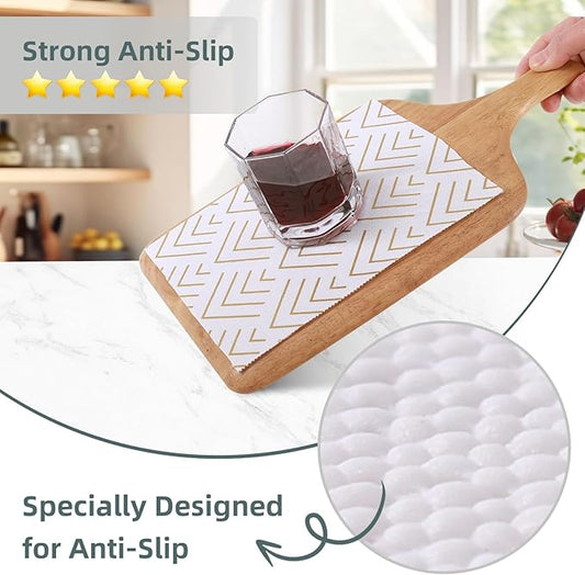 Shelf Liner for Kitchen Cabinets Non Adhesive Drawer Liner Non-Slip Thickened Shelf Liner Paper Strong Easy to Clean for Tool Box Refrigerator with Knife and Tape Measure, Gold Arrow, 11.8 x 354.3 in