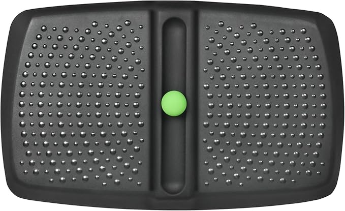 1 inch Thick Anti Fatigue Kitchen Mat Standing Mat with Massage Ball, Non Slip Standing Desk Mat with Massage Point, Multi-Purpose Comfort Floor Mat for Feet, Office, Home (Black, 17" x 28")