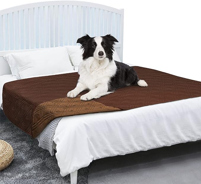 PetAmi Waterproof Couch Cover for Dogs, Waterproof Pet Blanket, Reversible Furniture Cover Sofa Protector for Pet Cat Bed, Washable Waterproof Blanket Dog Cover for Couch Seat, 68x82 Brown