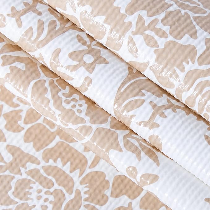 RAY STAR 18X96 Inch Shelf Liner for Kitchen Cabinets, Non-Adhesive Cabinet Liner Washable, PVC Drawer Liner for Dresser Non-Slip Bathroom (Yellow Pattern)(3 Roll)