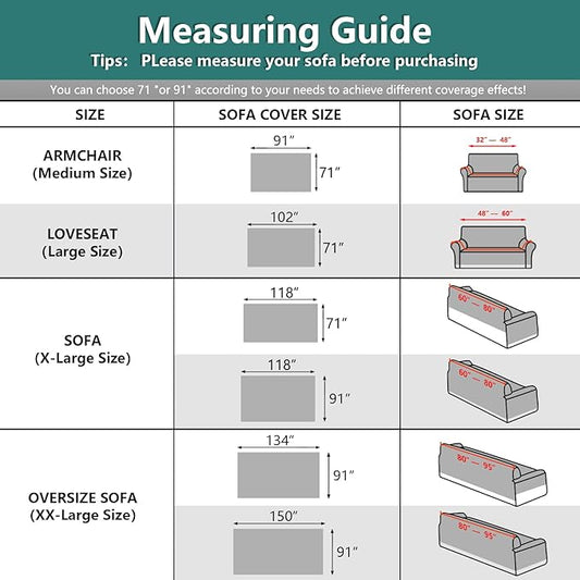 MYSKY HOME Sofa Covers for 2 Cushion Couch Geometrical Couch Cover Living Room Sofa Throws Sofa Slipcovers for Pets, Kids (X-Large, 71" x 118", Sage)