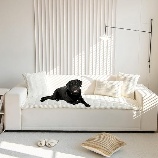 Mivnue Pet Couch Cover, Couch Covers for Dogs, Washable Dog Sofa Covers Couch Protector, Fuzzy Non Slip Couch Slipcover Pet Friendly