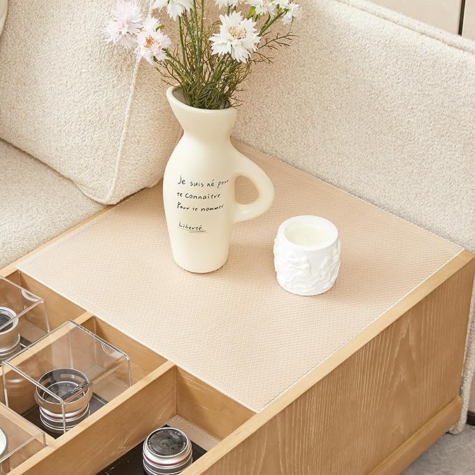 100% EVA Shelf Liner for Kitchen Cabinet, 12" x 120" Drawer Liners Non Adhesive Non Slip Waterproof Plastic Paper, Dresser Pantry Bathroom Refrigerator Protector, Clear