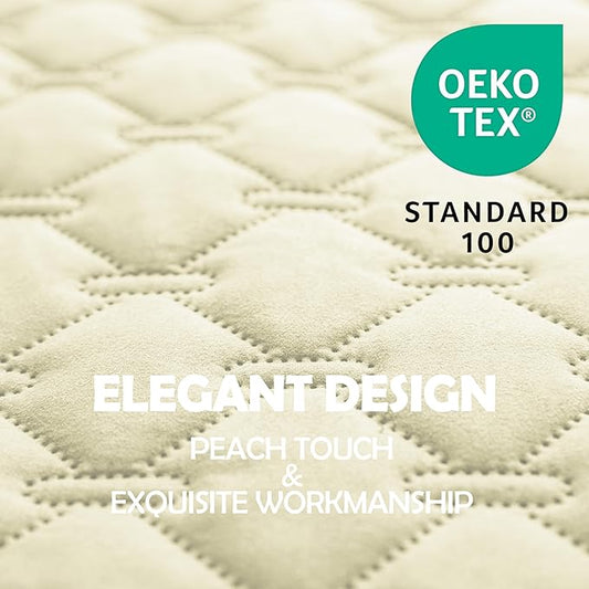 gogobunny 100% Double-Sided Waterproof Dog Bed Cover Pet Blanket Sofa Couch Furniture Protector for Puppy Large Dog Cat, Reversible (82x82 Inch (Pack of 1), Dark Cream/Light Cream)