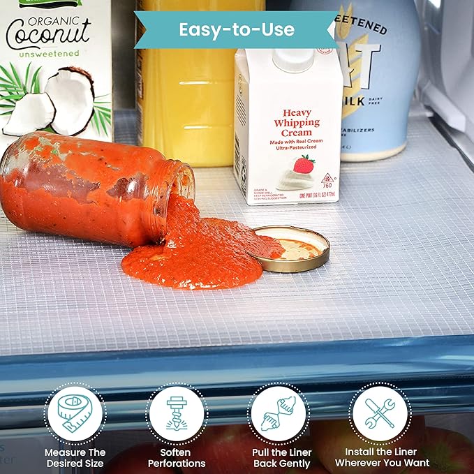 Con-Tact Brand Adhesive Zip-N-Fit Solid Grip Drawer 18" x 4', Ribbed Clear, 6 Count