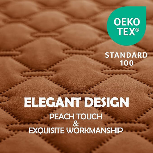 gogobunny 100% Double-Sided Waterproof Dog Bed Cover Pet Blanket Sofa Couch Furniture Protector for Puppy Large Dog Cat, Reversible (30x90 Inch (Pack of 1), Dark Pumpkin/Light Pumpkin)