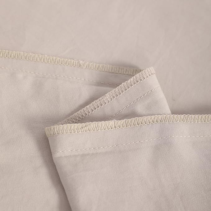 NTBAY Toddler Bedding Set - 4 Piece Soft and Breathable Crib Bedding Set for Boys and Girls, Includes Quilted Comforter, Fitted Sheet, Flat Top Sheet and Envelope Pillowcase, Taupe