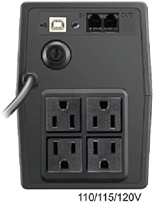 OPTI-UPS TS800E 800va / 480 Watts (USA 120 Volts) 3 Year Warranty Line Interactive UPS Battery Backup & Surge Protector AVR Automatic Voltage Regulator - Uninterruptible Power Supply (Black, 800va)