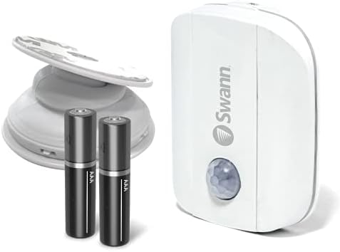 Swann Wireless Motion Alert Sensor Unit Easy Installation Both Indoors & Outdoors with Weatherproof Design, No Hub Required. Detect Movement Up to 50ft Away Within 110 Degree Range,White