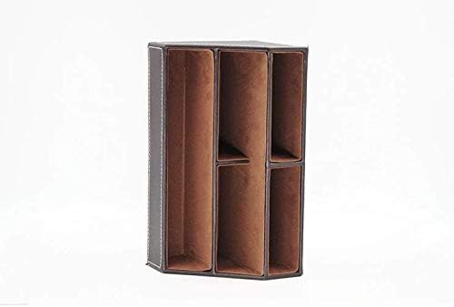 Brown PU Leather Remote Controller Holder TV Guide CD DVD Controller Organizer - Image 4