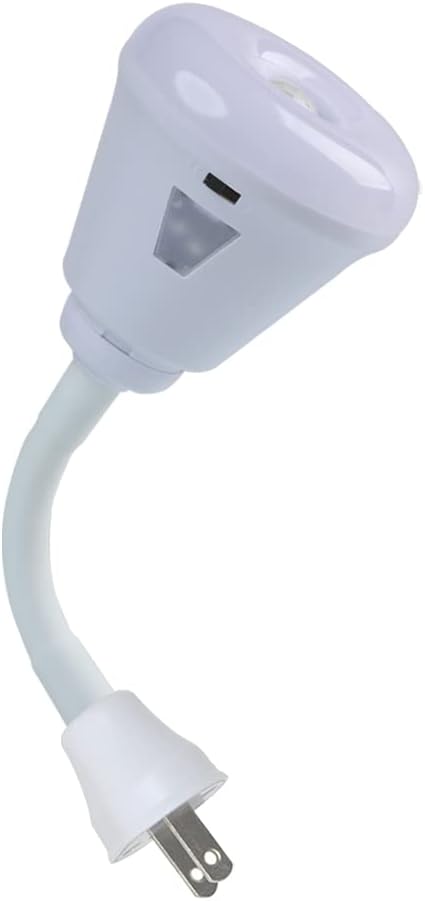 eyesfon Plug in Motion Sensor Night Light, LED Infrared Sensor Light 6W Light AC 85-265V PIR Infrared Sensor Motion Detector Light Bulb Lamp (White Light, US Plug)