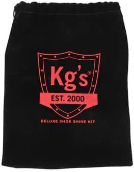 Kg's Shoe Shine Kit Includes Polish, Horsehair Brush, Applicator, and Storage Bag