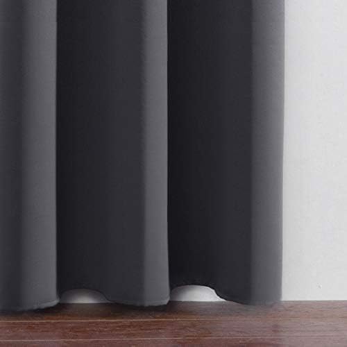 Grey Blackout Curtains 66 x 63 Inch Length/Set of 2 Curtain Panels/Thermal - Image 9