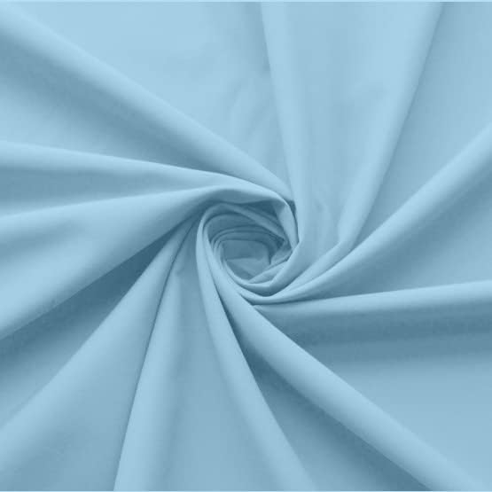 Cottingon Ruffled Bed Skirt with Split Corners-Dust Ruffle - 21" Drop 100% Microfiber Soft,Sheen & Luxurious Look - Bed Skirts (Light Blue -Twin)