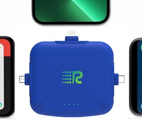 Rush Charge Universal COMET Portable Power Bank – 3200mah, 2.1A High-Speed Fast Charging - Apple Lightning, Type C, Micro-USB Charges 3 Devices at a Time Pre-Charged Compatible with iPhone 17 16 15 14