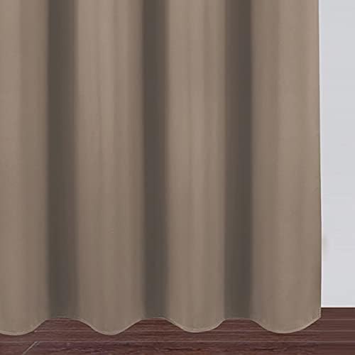 Blackout Curtains 66 x 84 inch/Cappuccino Curtains Set of 2 Panels/Thermal - Image 7