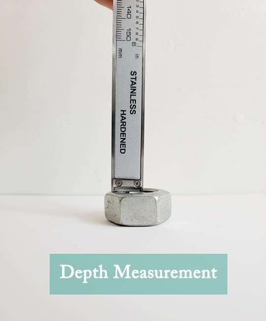 Digital Caliper,Electronic Digital Calipers, YKLSXKC 0-6" Calipers Measuring Tool, Stainless Steel Construction with Large LCD Screen, Auto-Off Feature for 3D Printing,Inch and Millimeter Conversion