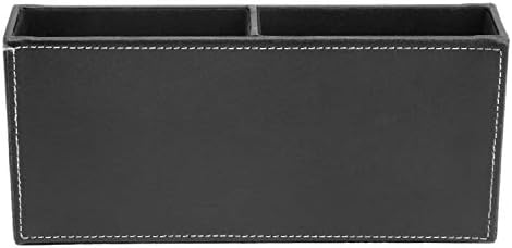 Black PU Leather Remote Controller Holder TV Guide CD DVD Controller Organizer - Image 6