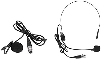 Wireless Microphone System Pro Audio 8 Channel UHF 8 Lavalier Bodypacks 8 Lapel Mic 8 Headsets for Karaoke System Meeting Church Speaking Conference Wedding Party Frequency B