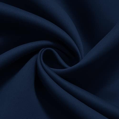 COSVIYA Grommet Room Darkening Navy Blue Curtains 72 inch Long - Image 6