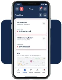 Connected Caregiver Safety+ Gemini 4G Medical Alert System for Seniors: Advanced, Fall Detection, 24/7 Monitor, WiFi Locate, SOS Button, Small, Lightweight, (Call to Activate)