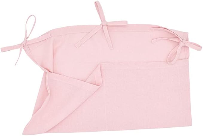 Linen Baby Bedside Hanging Storage Bag, 2 Pockets Organizer - Image 5