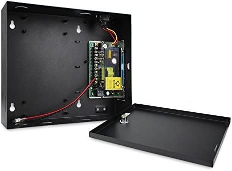 MENGQI-CONTROL Request to Exit PIR Motion Sensor 4 Doors Access Control Electronmagnetic 600 LBS Magnetic Lock 110-240V Power Supply Box RFID Keypad Reader Keyfobs/Cards(Phone APP remotely Open Door)
