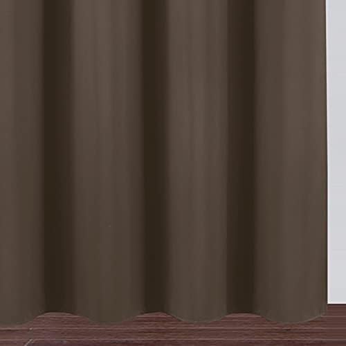Chocolate Brown Thermal Blackout Curtains/38 x 84 Inch/Set of 2 Panels Room - Image 9