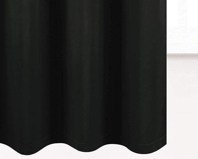 100% Blackout Curtains 40 x 63 Inch/Black Curtains 2 Panels - Image 9