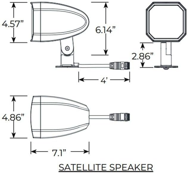VOLT OHM 4.1 Outdoor Audio System with 4 Satellite Speakers, Subwoofer & Bluetooth Amplifier, Provides Coverage Up to 1300 Square Feet