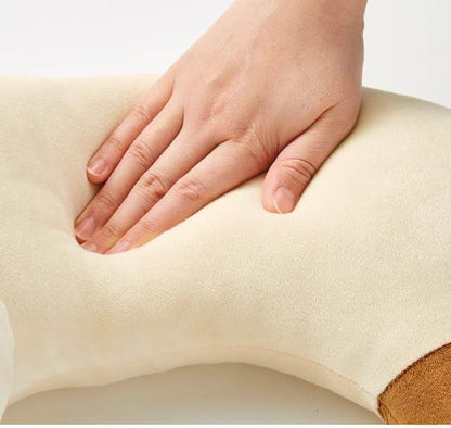 U-Shaped Cat Plush Pillow, Cute Plushies, 20" - Ultrasoft Cat Stuffed Animal, Birtday Gift (Grey)