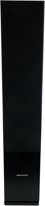 Rockville RockTower 68B Passive Tower Speaker, 8 Ohm, Black, High-Fidelity Sound, Detachable Grille, 3-Way, 6.5", 500W, MDF, Perfect for Home Audio