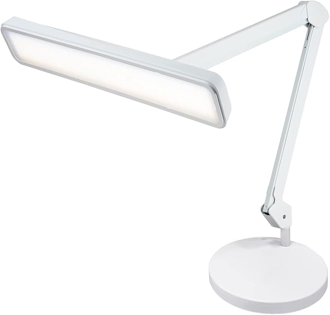 Neatfi XL 2,500 Lumens LED Task Lamp, 30W, 162 Pcs SMD LED, Dimmable, Eye-Caring, Desk Light for Home, Office (Non-CCT with Base, White)