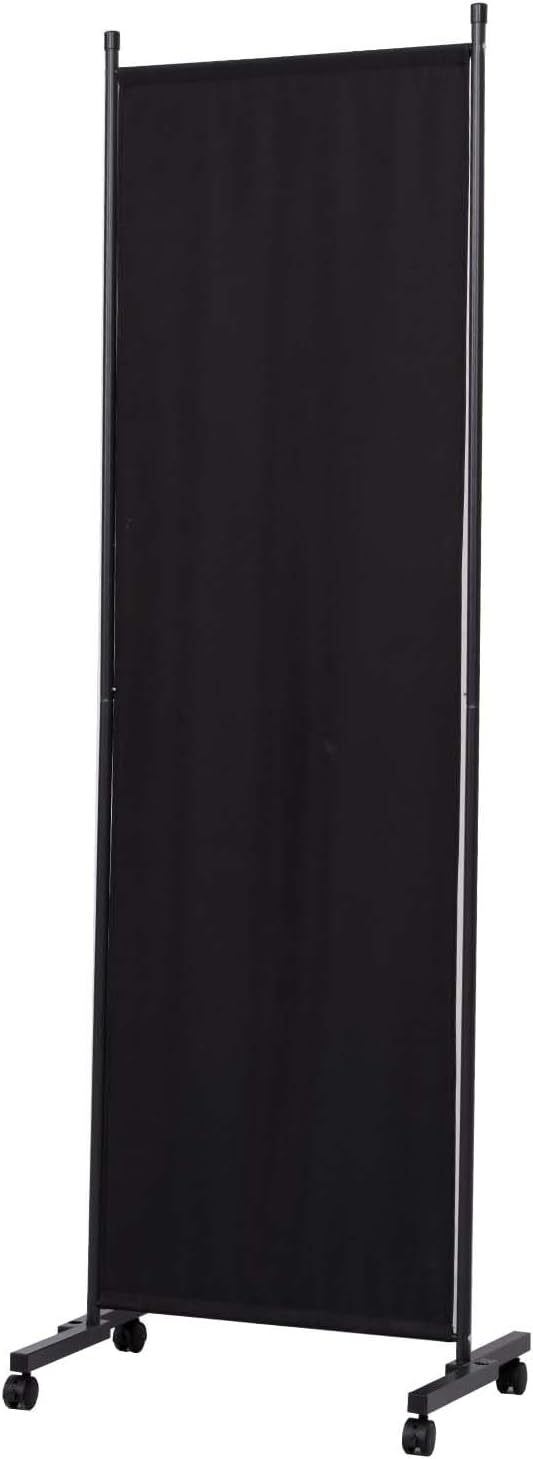 Room Divider 22'' Wide Partition Room Dividers, 1 Panel Wall Divider w/Wheel | by HOMSCREENER