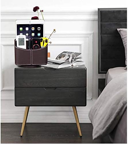 PU Leather 360° Rotatable Remote Control Holder, Nightstand TV Remote Caddy | - Image 8