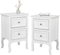 Bonnlo White Nightstand Set of 2, Nightstands by Bonnlo