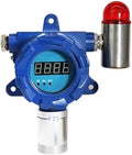 ATO Fixed Carbon Monoxide Gas Detector, 4-20mA Signal Output, CO Gas Leak Detector 0 to 100/500/1000 ppm, with Sound and Light Alarm (0-100ppm, Relay Output:1NO+1NC)