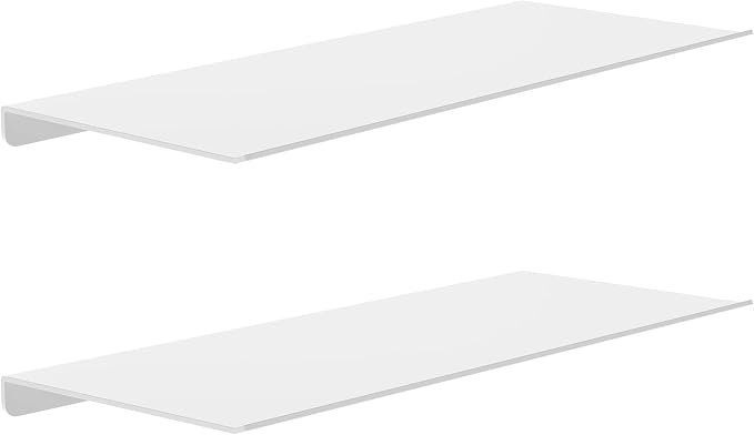 MKO 12" Floating Shelves for Wall, Small Metal Wall Mounted Shelf for Bathroom by MKO