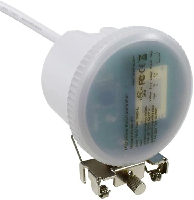 RuggedGrade Motion Sensor for Warehouse LED Lights - Attaches to Linear Fixtures - Orion II Series - Premium 5.8GHz Microwave Sensor - Commercial LED Lighting Accessory - Certified UL