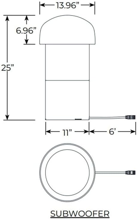 VOLT OHM 4.1 Outdoor Audio System with 4 Satellite Speakers, Subwoofer & Bluetooth Amplifier, Provides Coverage Up to 1300 Square Feet