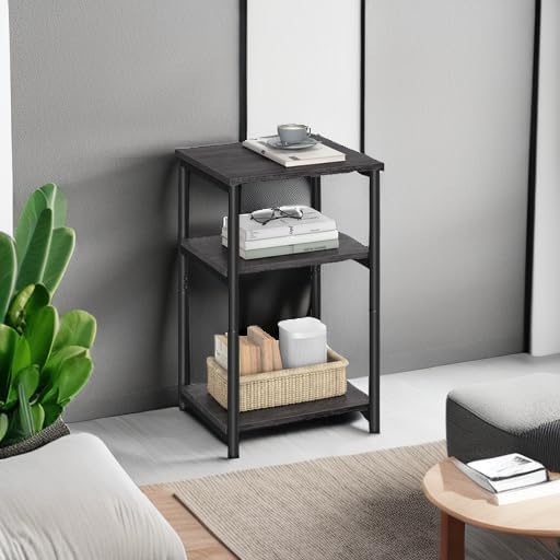 VASAGLE Side Table, Small End Table, Tall Nightstand, Steel Frame | - Image 6