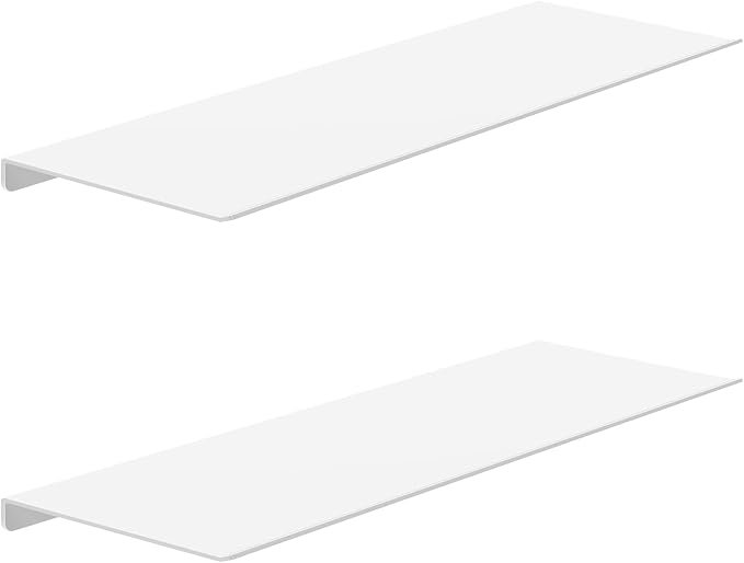 MKO 16" Floating Shelves for Wall, Metal Wall Mounted Shelf for Bathroom by MKO