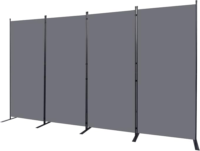 Room Divider 4 Panel-136''Wide, 6FT Room Dividers and Folding Privacy Screen | - Image 7